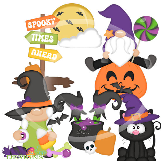 Spooky Times Ahead SVG Cutting Files + Clipart - Click Image to Close